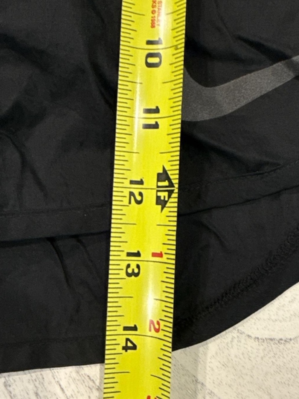 Nike Running Division Black Athletic Shorts with 3 Stripe Nike Logo, Size Small - Picture 8 of 9